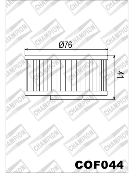 Filtro de aceite Champion COF044 COF044 | Motoauto