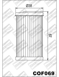 Filtro de aceite Champion COF069 COF069 | Motoauto