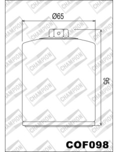 Filtro de aceite Champion COF093 COF098 | Motoauto