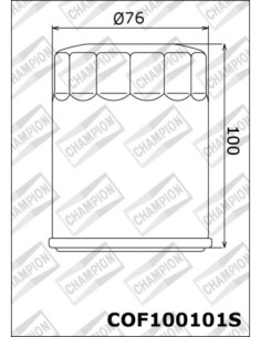 Filtro de aceite Champion COF100101S COF100101S | Motoauto