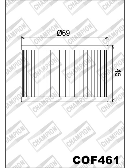 Filtro de aceite Champion COF461 COF461 | Motoauto