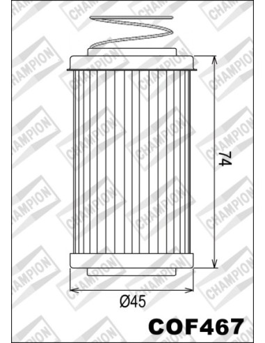 Filtro de aceite Champion COF467 COF467 | Motoauto