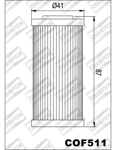 Filtro de aceite Champion COF511 COF511 | Motoauto