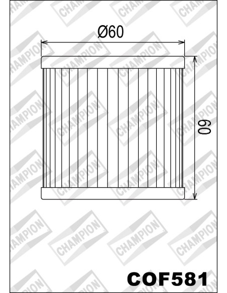 Filtro de aceite Champion COF581 COF581 | Motoauto