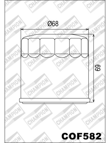 Filtro de aceite Champion COF582 COF582 | Motoauto