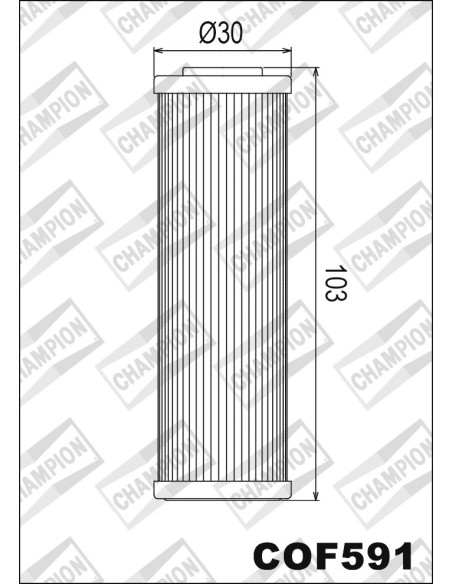 Filtro de aceite Champion COF591 COF591 | Motoauto