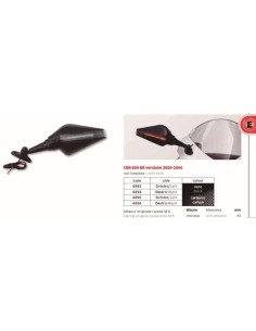 ESPEJO IZDO CBR 600RR 05 08 NEG C INTER FAR6893 | Motoauto