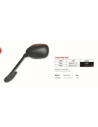 ESPEJO YAMAHA TMAX 500 08-11 DCHO FAR7044 | Motoauto