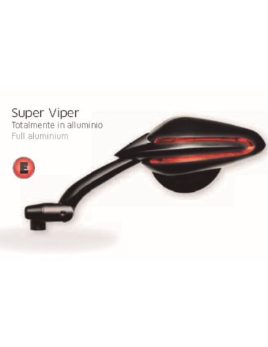 ESPEJO SUPER VIPER NEGRO CON FAR7357 | Motoauto