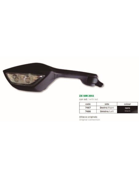 ESPEJO IZQ. KAWA ZX10R 2011 CONEXION FAR7486 | Motoauto