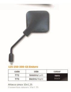 ESPEJO 125-250-300-GS Enduro IZQ FAR772 | Motoauto