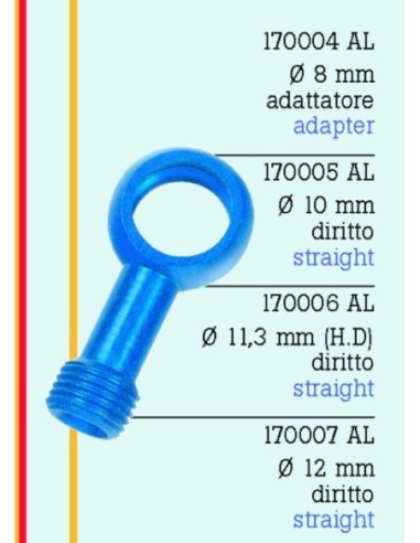Banjo RECTO . D.10 aluminio Rojo 170005AL-RO | Motoauto