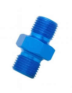 Adaptador doble rosca Azul Ergal 170023AL-BL | Motoauto
