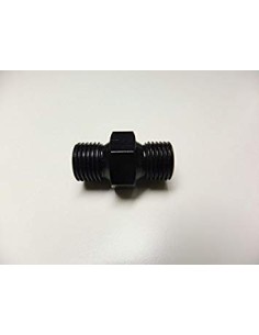 Adaptador doble rosca Negro Ergal 170023AL-NE | Motoauto