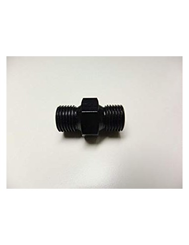Adaptador doble rosca Negro Ergal 170023AL-NE | Motoauto