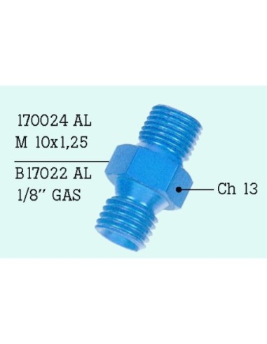 REDUCCION  M10X1 - M10X1,25 aluminio 170024AL-BL | Motoauto