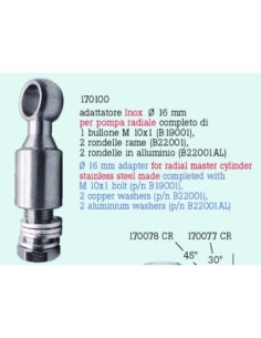 Adaptador para bomba de freno radial 170100 | Motoauto