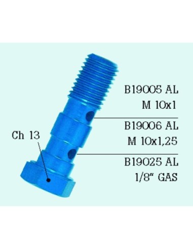 TORNILLO  DOBLE 10X1 ALUMINIO AZUL B19005AL-BL | Motoauto