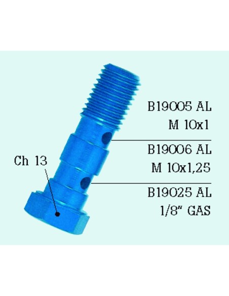 TORNILLO  DOBLE 10X1 ALUMINIO ROJO B19005AL-RO | Motoauto
