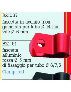 ABRAZADERA ALUMINIO ROJO B21151 | Motoauto