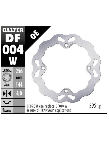 Disco GALFER Wave Fijo 256x4mm DF004W | Motoauto
