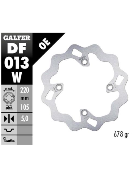 Disco GALFER Wave Fijo 220x5mm DF013W | Motoauto