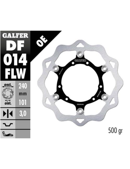 Disco GALFER Wave Flotante (C. Acero) DF014FLW | Motoauto