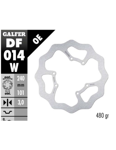 Disco GALFER Wave Fijo 240x3mm DF014W | Motoauto