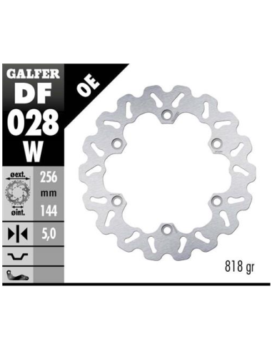Disco GALFER Wave Fijo 256x5mm DF028W | Motoauto