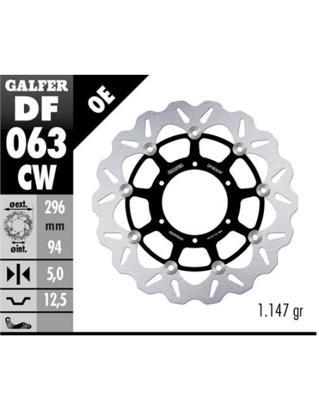 Disco GALFER Wave Flotante Completo (C DF063CW | Motoauto