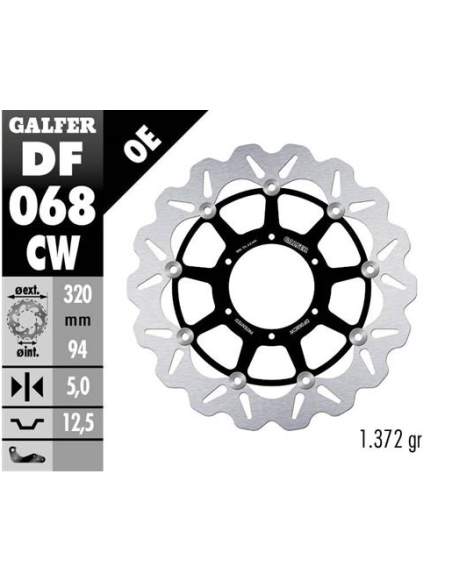 Disco GALFER Wave Flotante Completo (C DF068CW | Motoauto