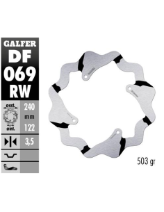 Disco GALFER Wave Fijo Ranurado 240x3.5mm DF069RW | Motoauto