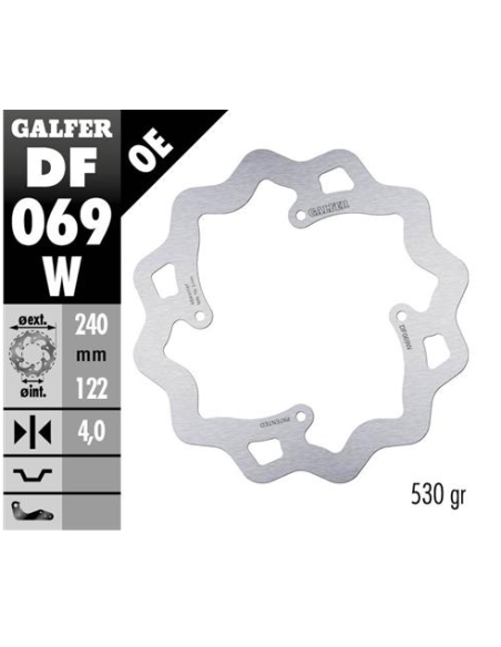 Disco GALFER Wave Fijo 240X4mm DF069W | Motoauto