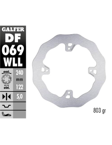 Disco GALFER Wave Fijo Slido 240X5mm DF069WLL | Motoauto