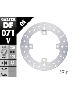 Disco de freno Galfer fijo 220X4.2MM DF071V | Motoauto