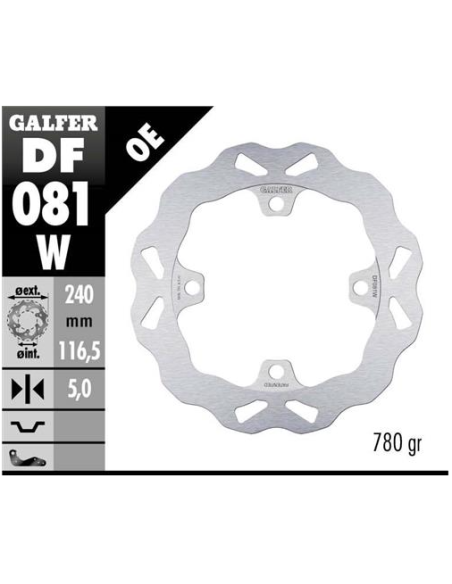 Disco GALFER Wave Fijo 240x5mm DF081W | Motoauto