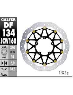 Disco GALFER Wave Flotante Completo DF134CW160G | Motoauto