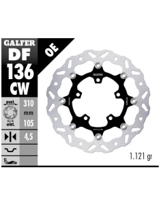 Disco GALFER Wave Flotante Completo (C DF136CW | Motoauto
