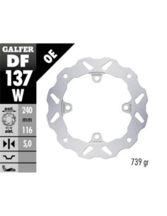 DISC WAVE FIXED 240X5MM DF137W | Motoauto