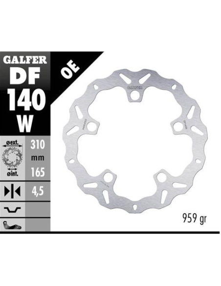 Disco GALFER Wave Fijo 310x4.5mm DF140W | Motoauto