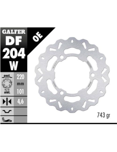 Disco GALFER Wave Fijo 220x4.6mm DF204W | Motoauto