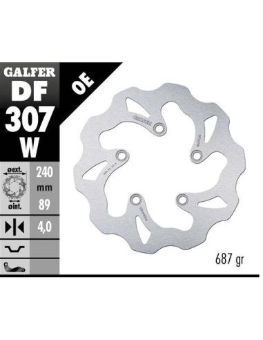Disco GALFER Wave Fijo 240x4mm DF307W | Motoauto