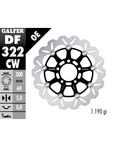 Disco GALFER Wave Flotante Completo (C DF322CW | Motoauto