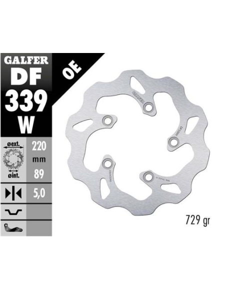 Disco GALFER Wave Fijo 220x5mm DF339W | Motoauto
