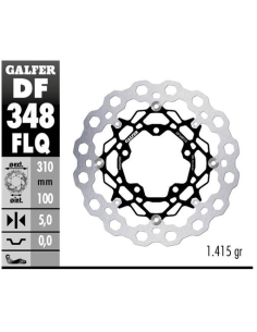 Disco GALFER Flotante Qubic (C. Acero) DF348FLQ | Motoauto