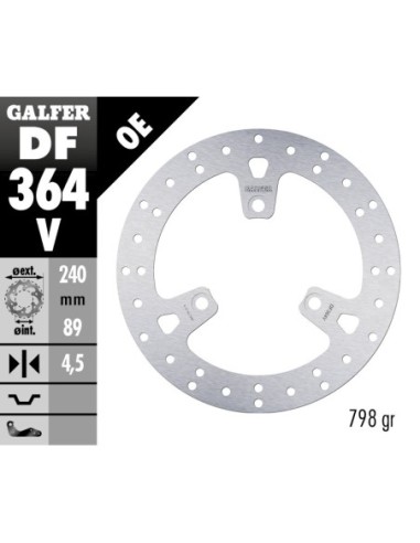 Disco de freno Galfer fijo 240X4.5MM DF364V | Motoauto