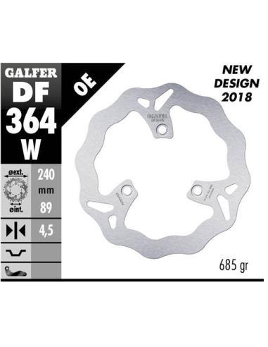 Disco GALFER Wave Fijo 240x4.5mm DF364W | Motoauto