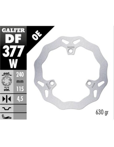 DISC WAVE FIXED 240X4.5MM DF377W | Motoauto