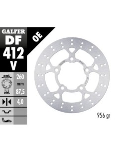Disco de freno Galfer fijo 260X4MM DF412V | Motoauto
