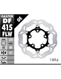 Disco GALFER Wave Flotante (C. Acero) DF415FLW | Motoauto